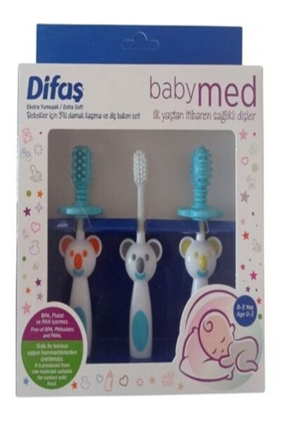 Baby Med Bebek Ağız Bakım Seti (Mavi)