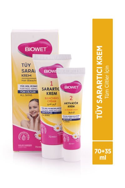 Biowet Tüm Ciltler İçin Tüy Sarartıcı Krem 70 ml + 35 ml