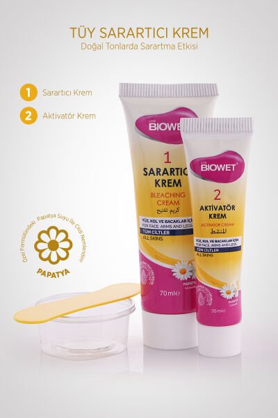 Biowet Tüm Ciltler İçin Tüy Sarartıcı Krem 70 ml + 35 ml