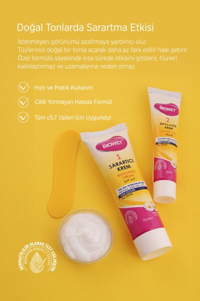 Biowet Tüm Ciltler İçin Tüy Sarartıcı Krem 70 ml + 35 ml