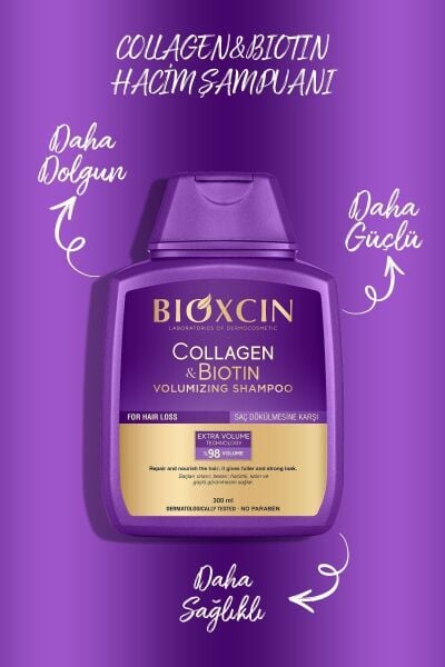 Bioxcin Collagen Ve Biotin Hacim Şampuanı 300 ml 2 li