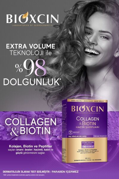 Bioxcin Collagen Ve Biotin Hacim Şampuanı 300 ml 2 li