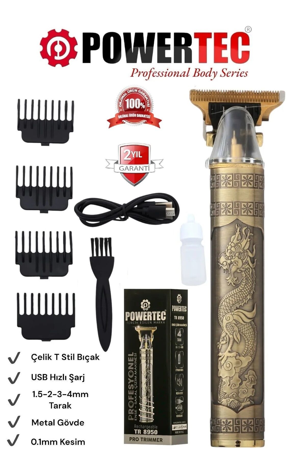 Powertec TR-1210 Sakal Ense Tıraş Makinesi