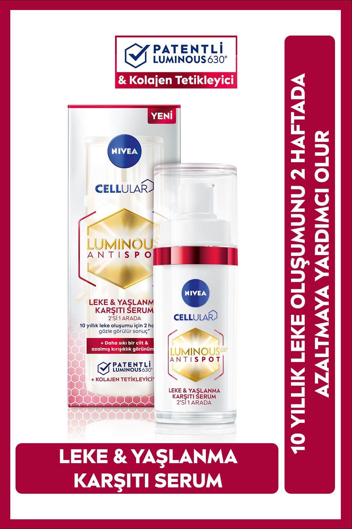 Nivea Cellular Luminous630 2 si 1 arada Leke & Yaşlanma Karşıtı Serum 30 ml