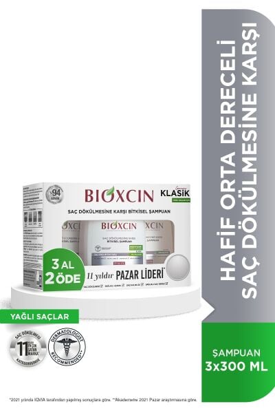 Bioxcin Yağlı Saçlar İçin Şampuan 300 ml 3 al 2 öde