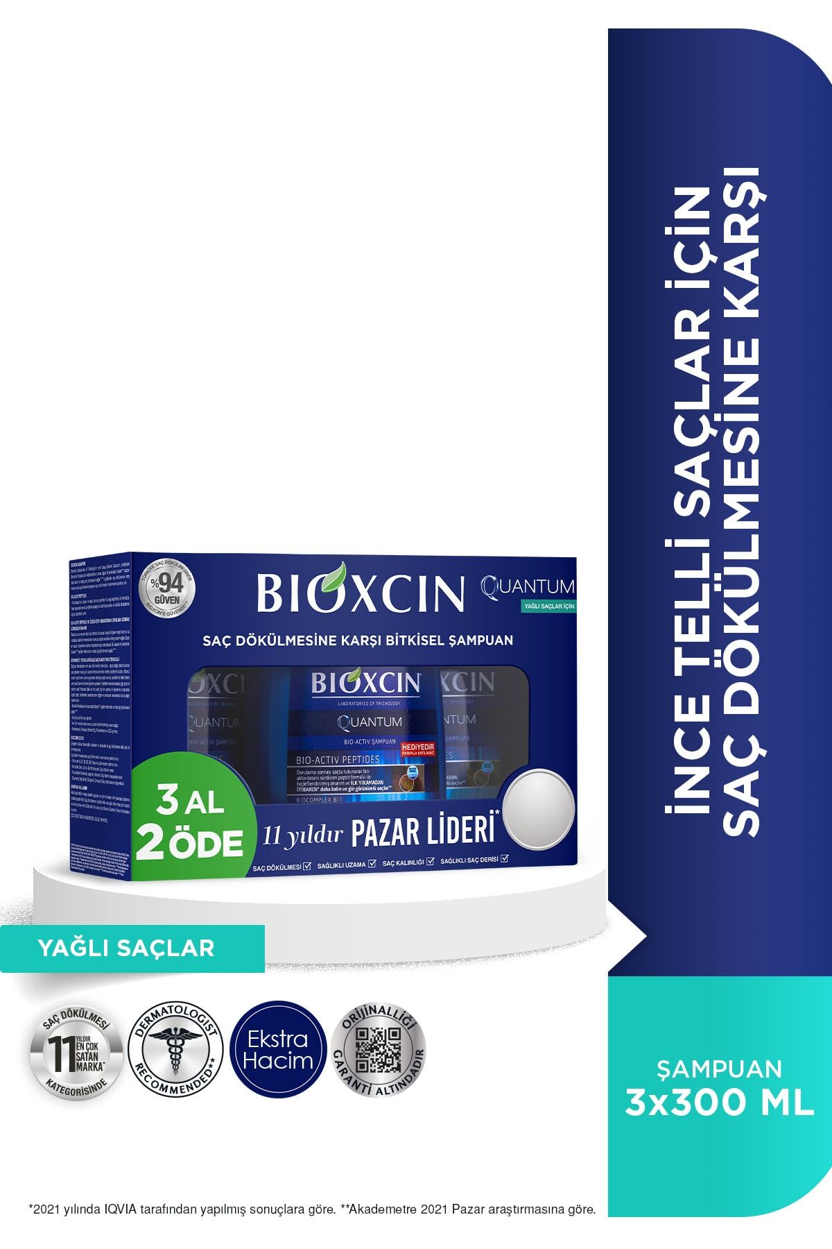 Bioxcin Quantum Bio-Activ Şampuan 300 ml 3 al 2 öde