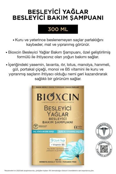 Bioxcin Şampuan 300 ml Besleyici Yağlar