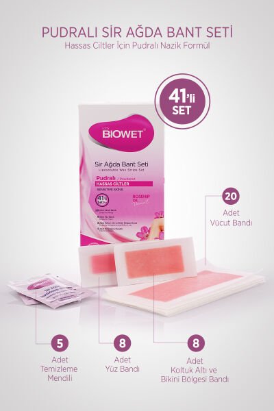 Biowet Sir Ağda Bant Seti Pudralı 41'li