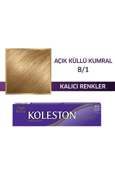 KOLESTON SAÇ BOYASI TÜP 8/1 AÇIK KÜLLÜ KUMRAL