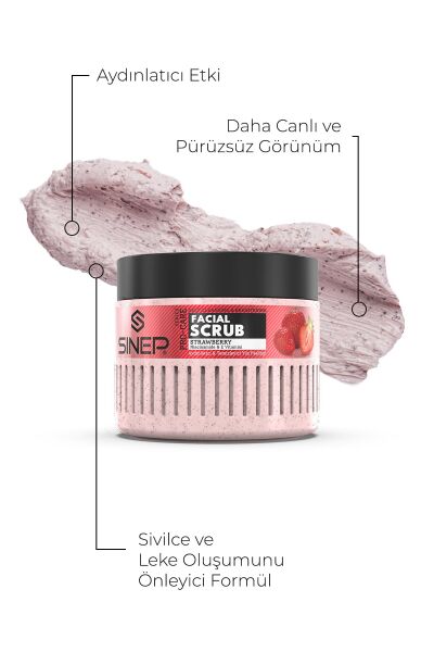 Sinep Aydınlatıcı & Temizleyici Yüz Peelingi Çilek 400 ml