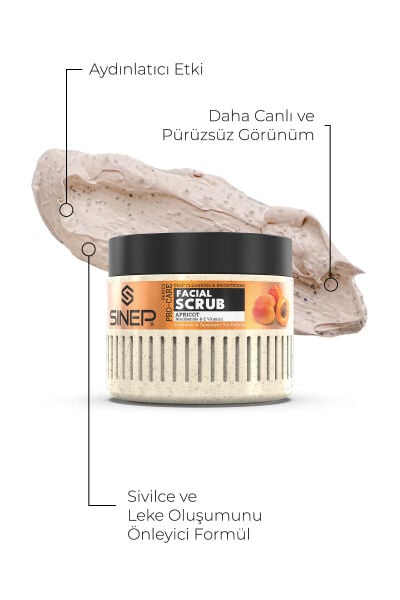 Sinep Aydınlatıcı & Temizleyici Yüz Peelingi Kayısı 400 ml