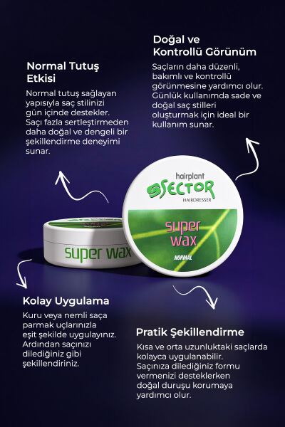 Sector Hairplant Normal Süper Wax Yeşil 150 ml