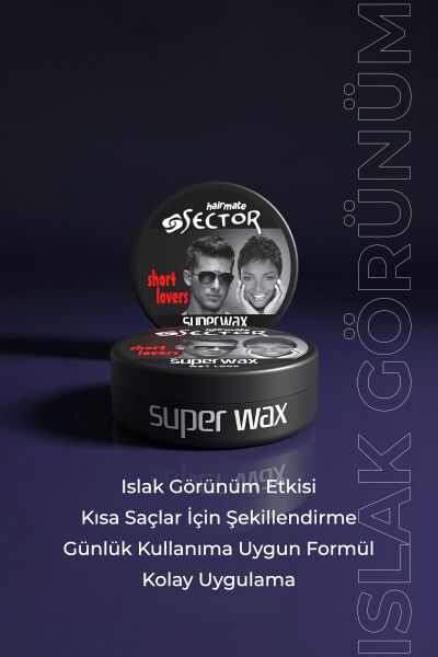 Sector Hairmate Wet Look Süper Wax Siyah 150 ml