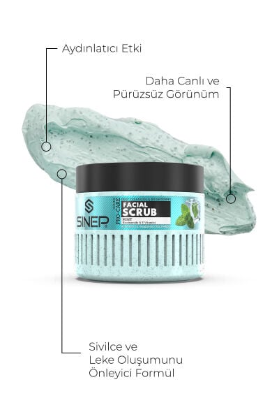 Sinep Aydınlatıcı & Temizleyici Yüz Peelingi Nane 400 ml