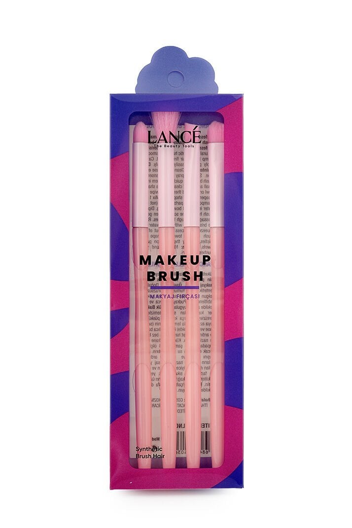 Lancé Professional 4lü Far Fırça Seti Renkli Büyük