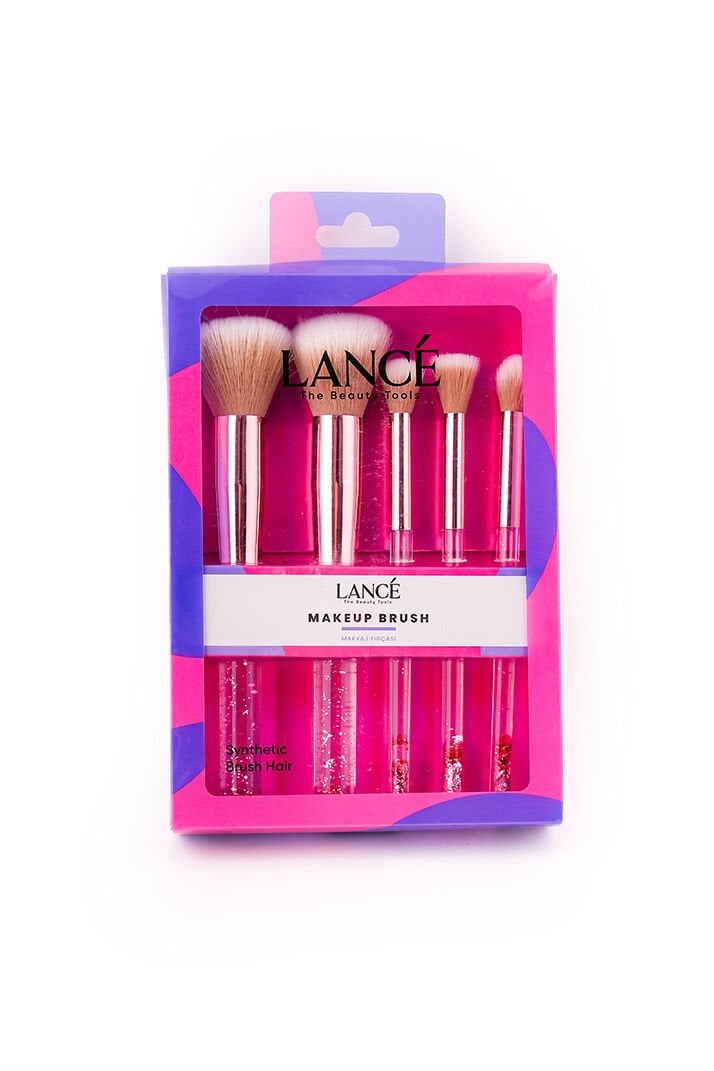 Lancé Professional Lüx Işıltılı 5li Makyaj Fırça Seti