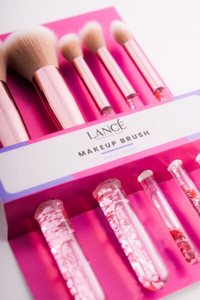 Lancé Professional Lüx Işıltılı 5li Makyaj Fırça Seti