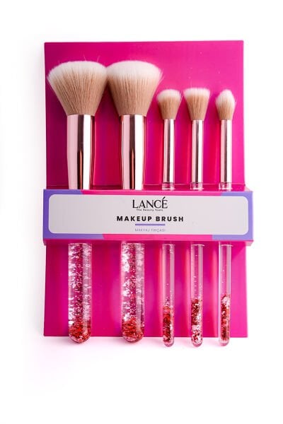 Lancé Professional Lüx Işıltılı 5li Makyaj Fırça Seti