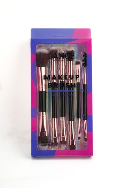 Lancé Professional Çift Taraflı 6lı Makyaj Fırça Seti Renkli