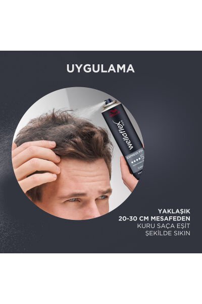 Wella Wellaflex Men Express Fix Ekspres Sabitleyici Erkek Saç Spreyi Ultra Strong Hold  250 ml - 5/5 Hold
