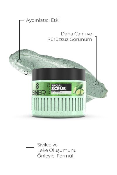 Sinep Aydınlatıcı & Temizleyici Yüz Peelingi Salatalık 400 ml