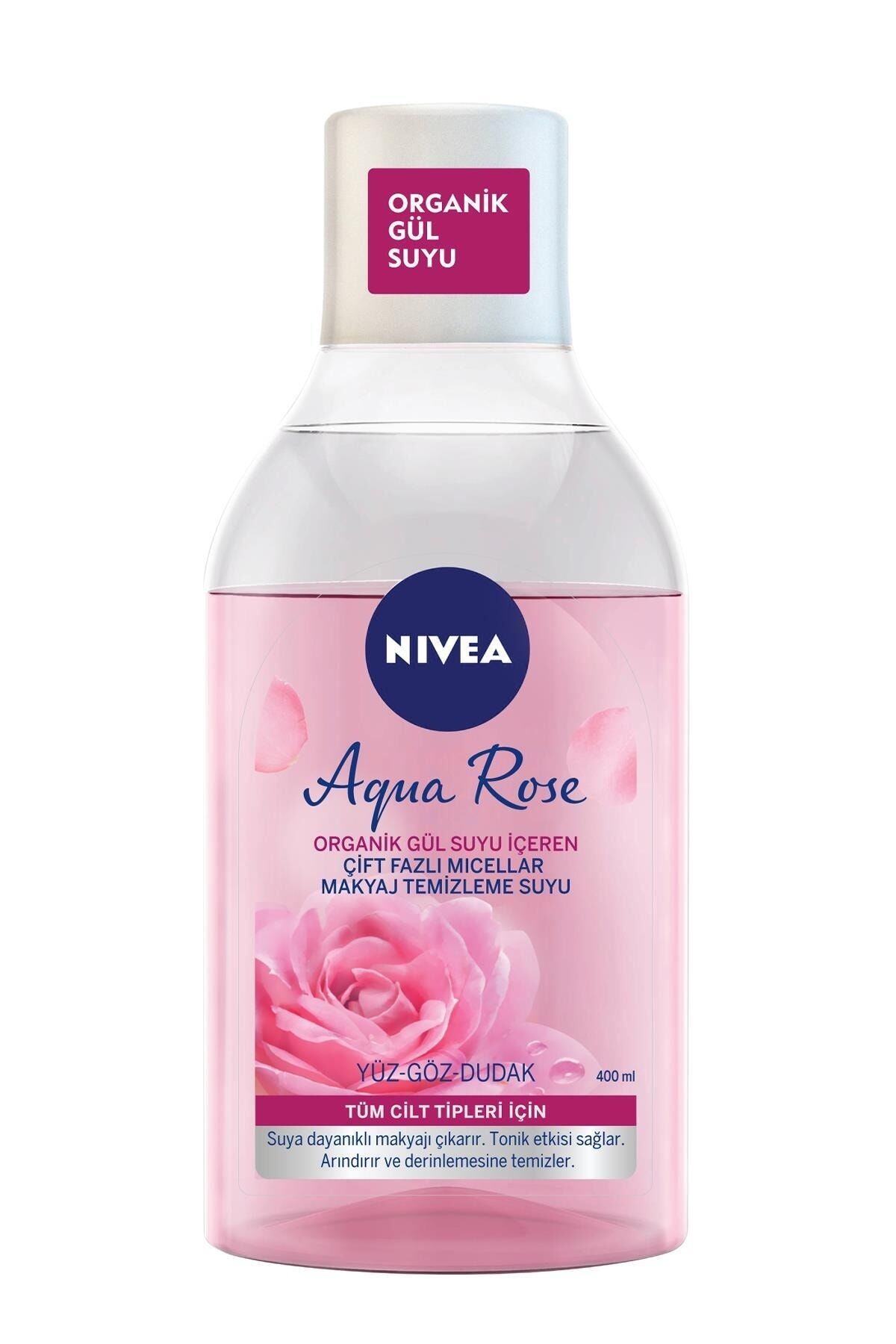 Nivea Aqua Rose Çift Fazlı Micellar Makyaj Temizleme Suyu 400 ml