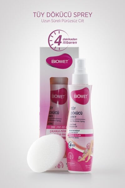 Biowet Hassas Ciltler İçin Tüy Dökücü Sprey 150 ml