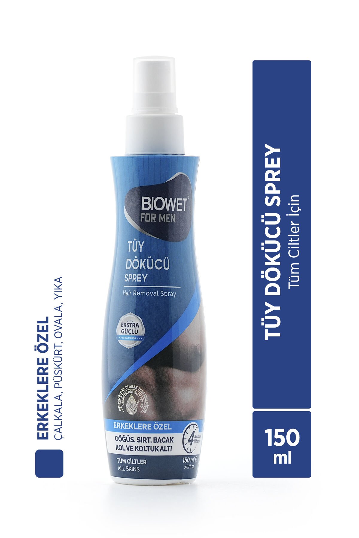 Biowet Erkeklere Özel Tüy Dökücü Sprey 150 ml