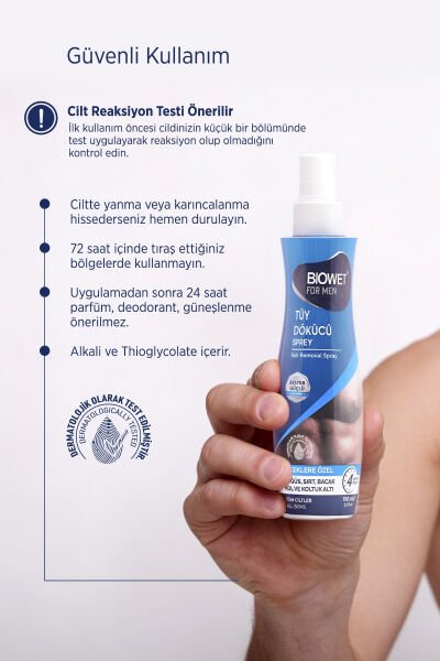 Biowet Erkeklere Özel Tüy Dökücü Sprey 150 ml
