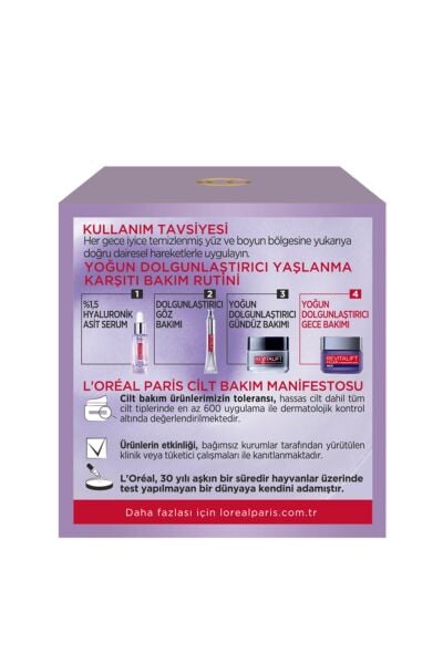 Loreal Paris Revitalift Filler Nemlendirici Gece Kremi 50 ml