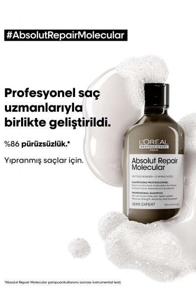 Loreal Professionnel Serie Expert Absolut Repair Molecular Tüm Yıpranmış Saçlar İçin Arındırıcı Şampuan 300 ml