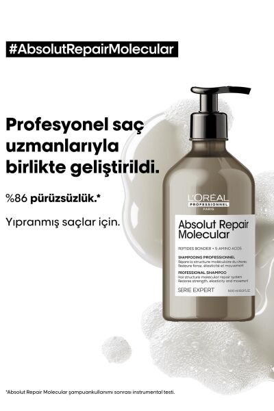 Loreal Professionnel Paris Serie Expert Absolut Repair Molecular Tüm Yıpranmış Saçlar İçin Arındırıcı Şampuan 500 ml