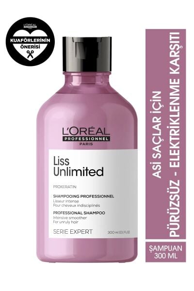 L'oreal Professionnel Serie Expert Liss Unlimited Elektriklenme Karşıtı ve Yumuşaklık Veren Şampuan 300 ml