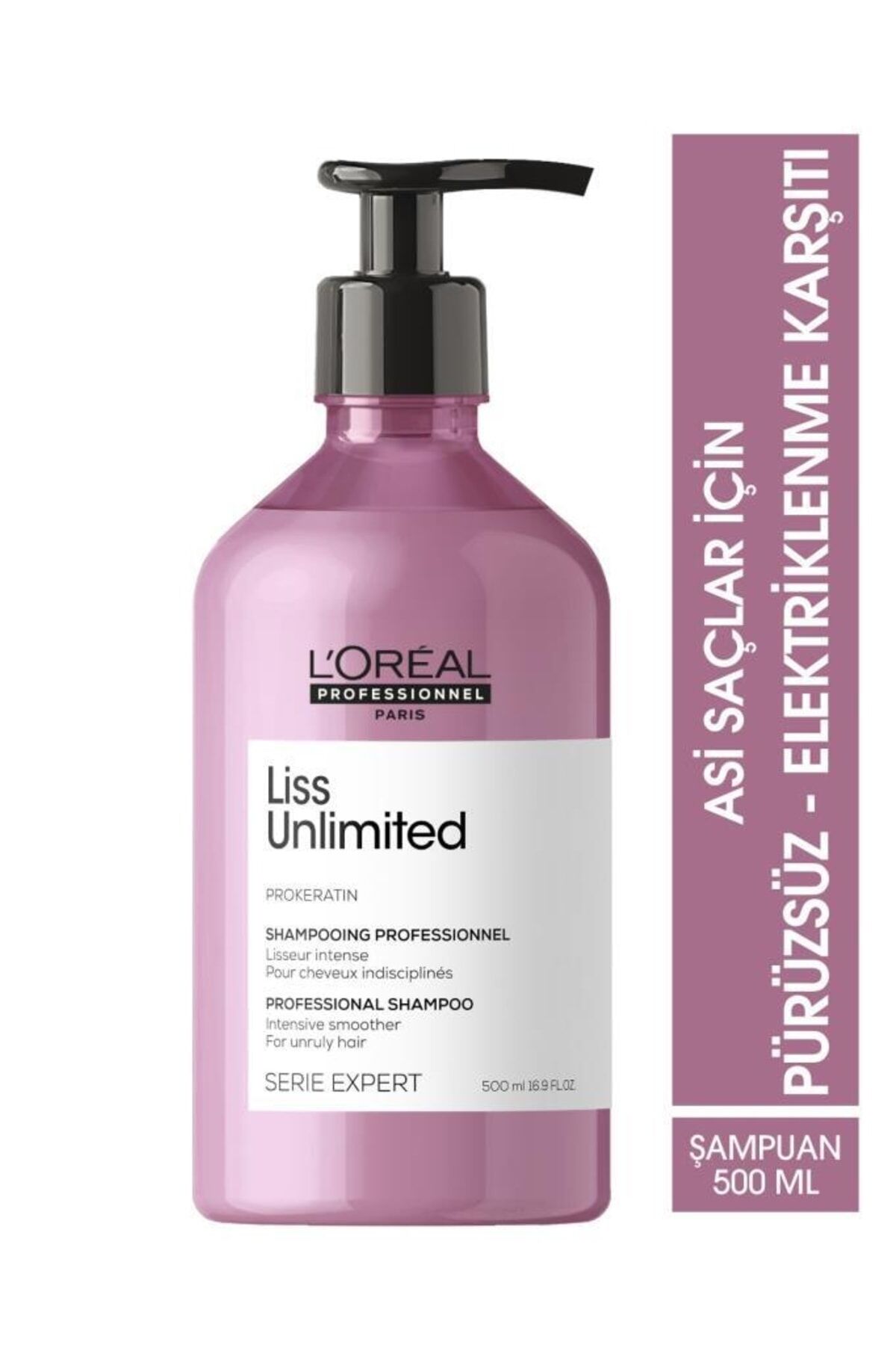 Loreal Professionnel Serie Expert Liss Unlimited Elektriklenme Karşıtı ve Yumuşaklık Veren Şampuan 500 ml