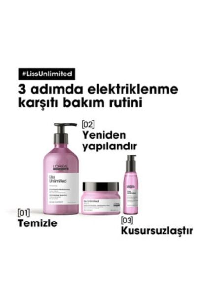 Loreal Professionnel Serie Expert Liss Unlimited Elektriklenme Karşıtı ve Yumuşaklık Veren Şampuan 500 ml