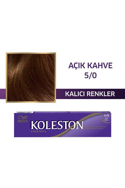 KOLESTON SAÇ BOYASI TÜP 5/0 AÇIK KAHVE