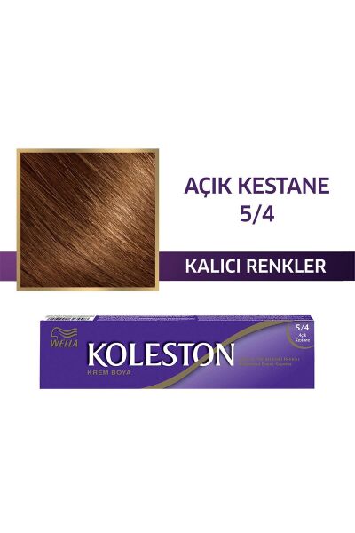 KOLESTON SAÇ BOYASI TÜP 5/4 AÇIK KESTANE