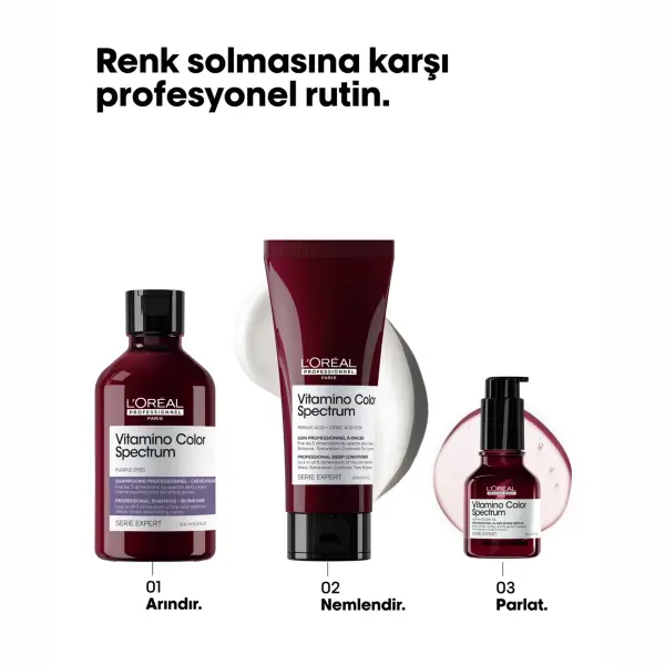 Loreal Professionnel Paris Serie Expert Vitamino Color Spectrum Sarı Saçlar İçin Sarı Tonlarını Nötralize Edici Mor Şampuan 300 ml
