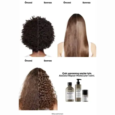 Loreal Professionnel Paris Serie Expert Absolut Repair Molecular Tüm Yıpranmış Saçlar İçin Durulanmayan Maske 50 ml