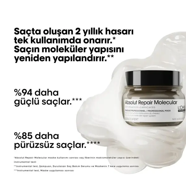 Loreal Professionnel Paris Serie Expert Absolut Repair Molecular Saç Maskesi 500 ml