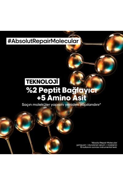 Loreal Professionnel Paris Serie Expert Absolut Repair Molecular Tüm Yıpranmış Saçlar İçin Durulanmayan Maske 100 ml