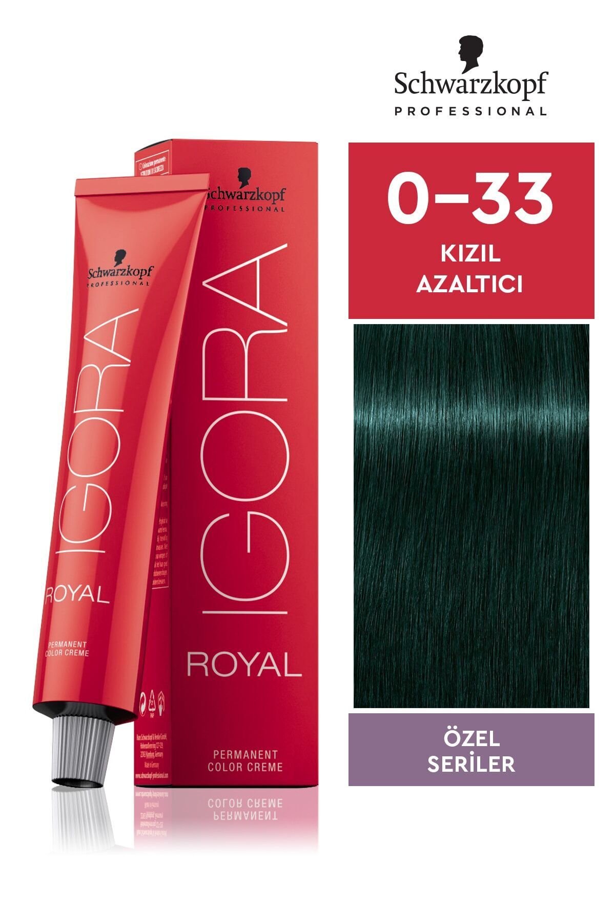 SCHWARZKOPF PROFESSIONAL IGORA ROYAL SAÇ BOYASI 60 gr 0-33