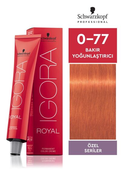 SCHWARZKOPF PROFESSIONAL IGORA ROYAL SAÇ BOYASI 60 gr 0-77