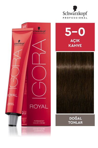 SCHWARZKOPF PROFESSIONAL IGORA ROYAL SAÇ BOYASI 60 gr 5-0