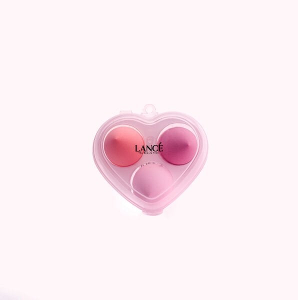 Lancé Professional Makyaj Sünger Seti 3lü Kalp Kutulu Renkli