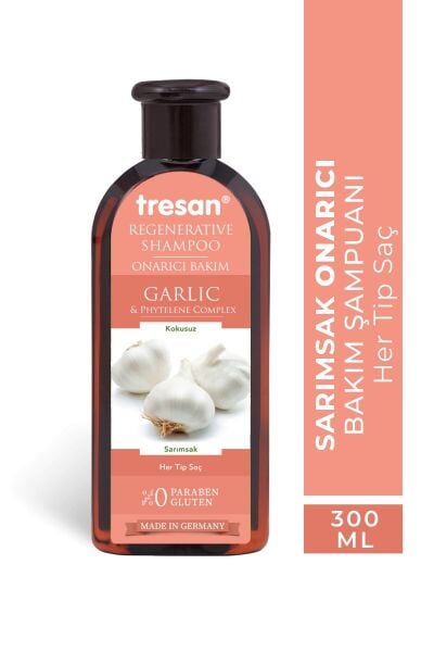 Tresan Sarımsak & Bitkisel Kompleks Onarıcı Bakım Şampuanı – Tüm Saç Tipleri İçin