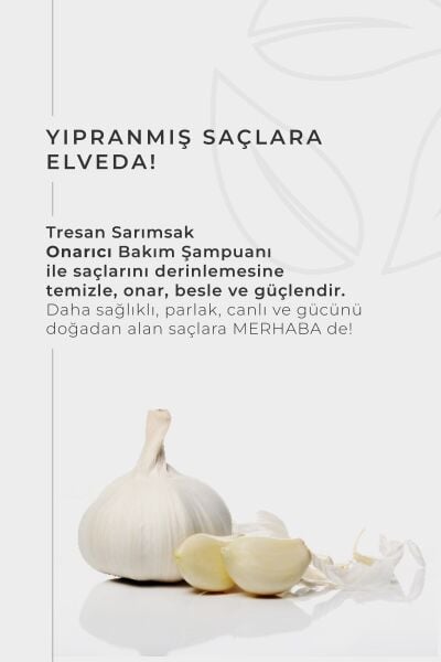 Tresan Sarımsak & Bitkisel Kompleks Onarıcı Bakım Şampuanı – Tüm Saç Tipleri İçin