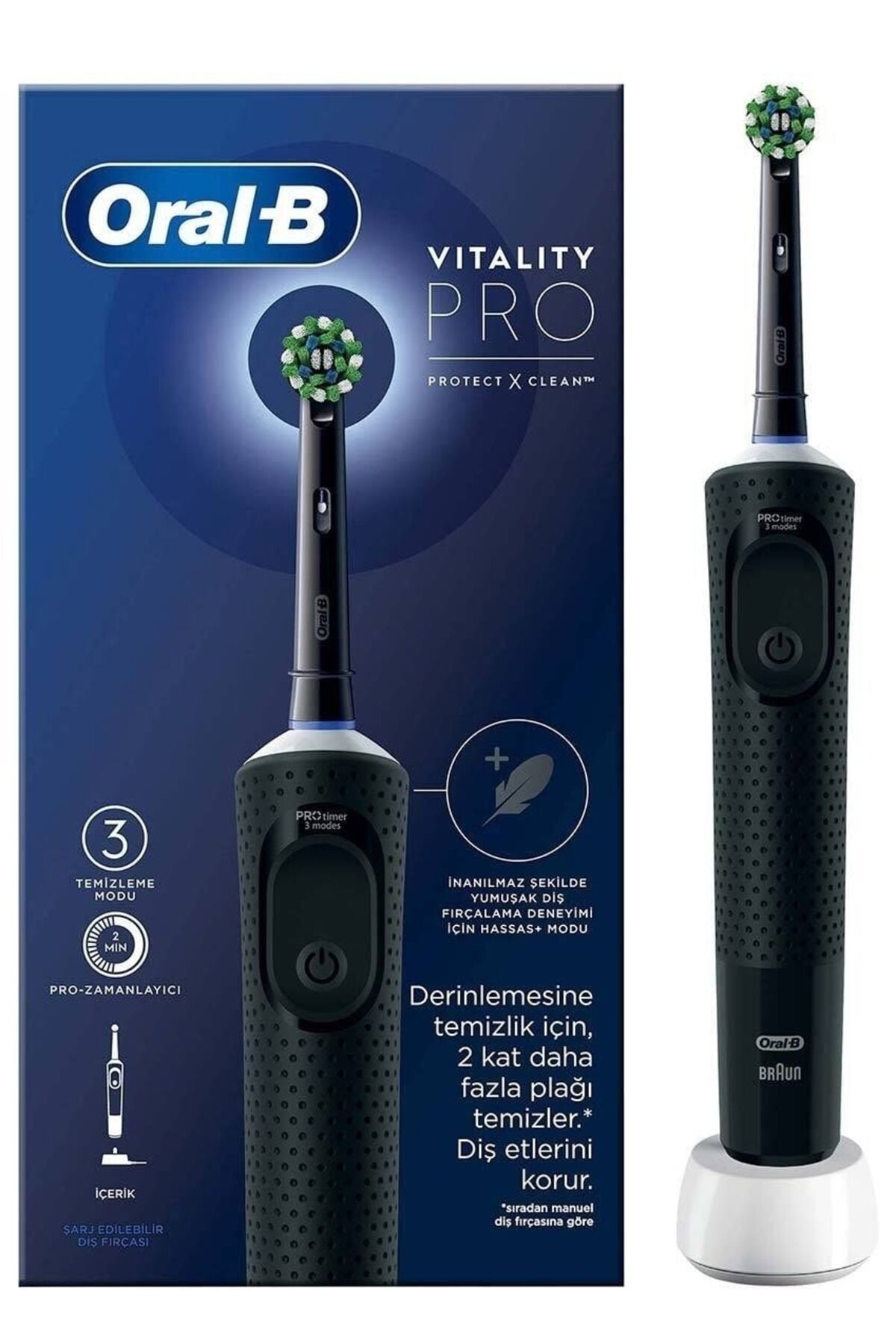 Oral-B Şarjlı/Elektrikli Diş Fırçası Vitality Pro Siyah