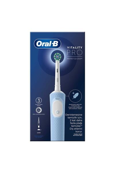Oral-B D103 Vitality Pro Cross Action Şarjlı Diş Fırçası - Mavi