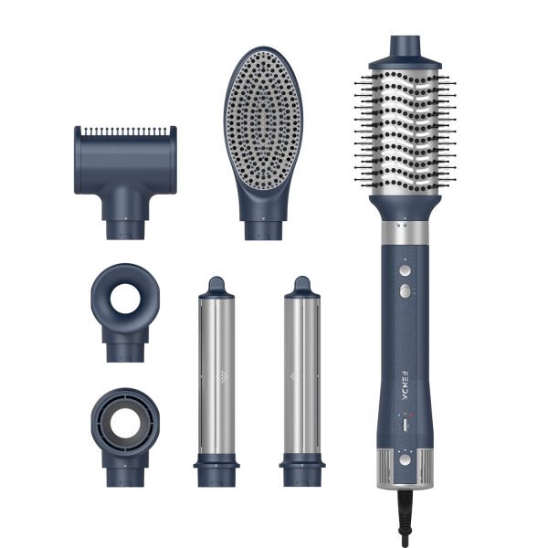 Fenda Saç Şekillendirme ve Kurutma Seti Mavi